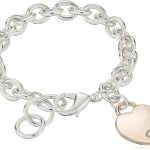 GUESS "Basic" G Logo Heart Link Bracelet